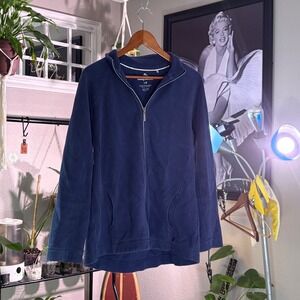 Tommy Bahama Navy Full Zip Cotton Stretch Jacket L